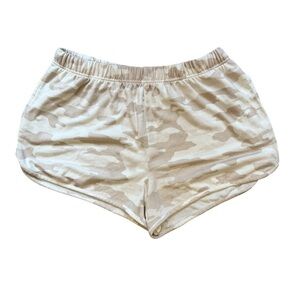George Women's Athletic Shorts - Beige Camo Size XL Lounge Athleisure Active